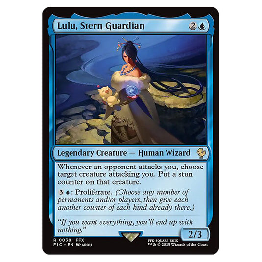 Lulu, Stern Guardian 0038 card from the Magic The Gathering set Universes Beyond - Final Fantasy - Commander