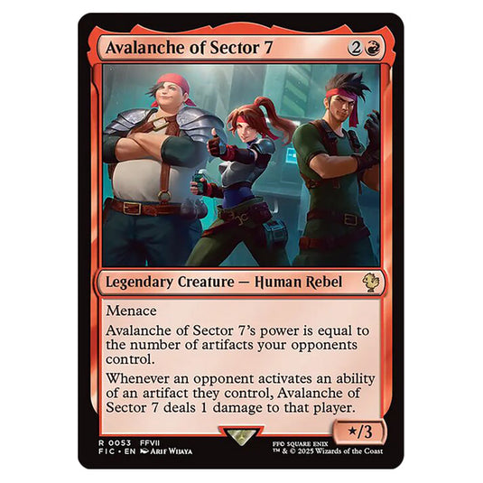 Avalanche of Sector 7 0053 card from the Magic The Gathering set Universes Beyond - Final Fantasy - Commander