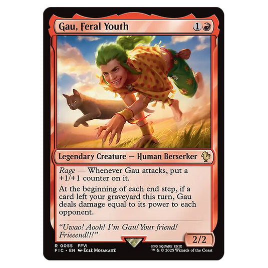 Gau, Feral Youth 0055 card from the Magic The Gathering set Universes Beyond - Final Fantasy - Commander