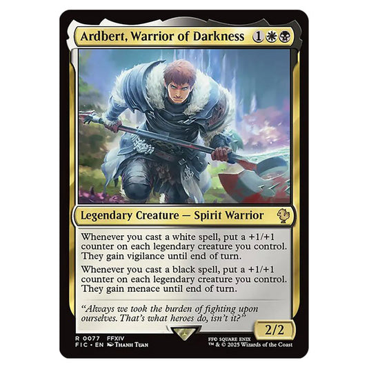 Ardbert, Warrior of Darkness 0077 card from the Magic The Gathering set Universes Beyond - Final Fantasy - Commander
