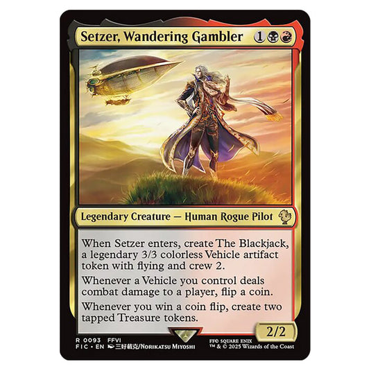Setzer, Wandering Gambler 0093 card from the Magic The Gathering set Universes Beyond - Final Fantasy - Commander