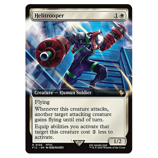 Helitrooper 0106 card from the Magic The Gathering set Universes Beyond - Final Fantasy - Commander