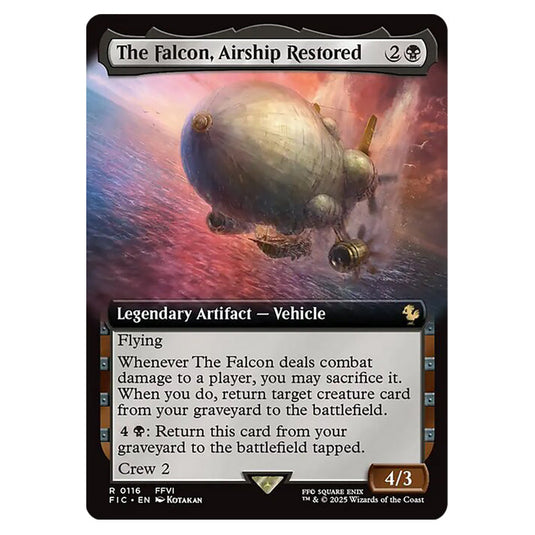 The Falcon, Airship Restored 0116 card from the Magic The Gathering set Universes Beyond - Final Fantasy - Commander