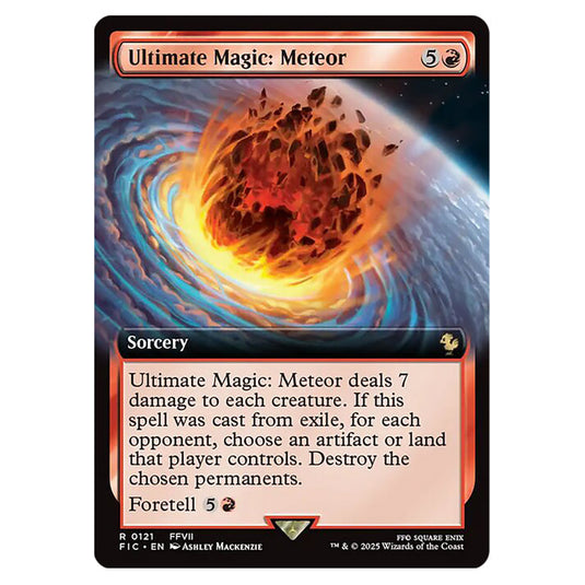 Ultimate Magic: Meteor 0121 card from the Magic The Gathering set Universes Beyond - Final Fantasy - Commander