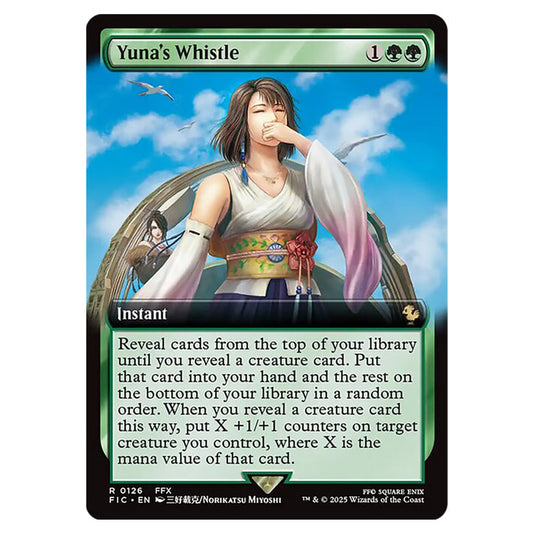 Yuna's Whistle 0126 card from the Magic The Gathering set Universes Beyond - Final Fantasy - Commander