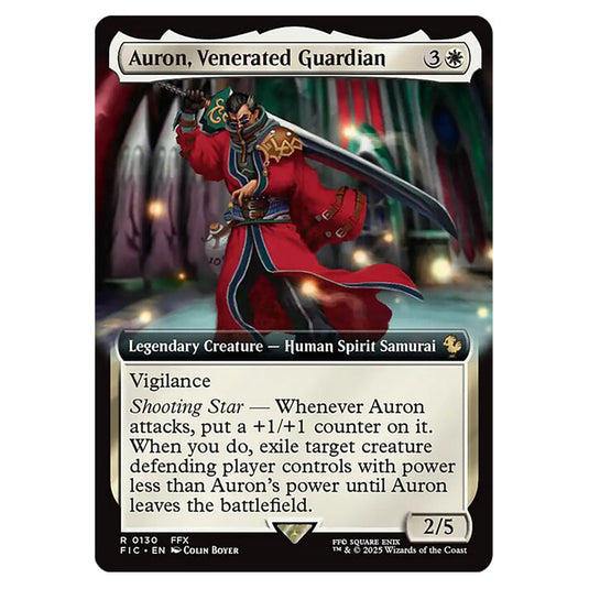 Auron, Venerated Guardian 0130 card from the Magic The Gathering set Universes Beyond - Final Fantasy - Commander