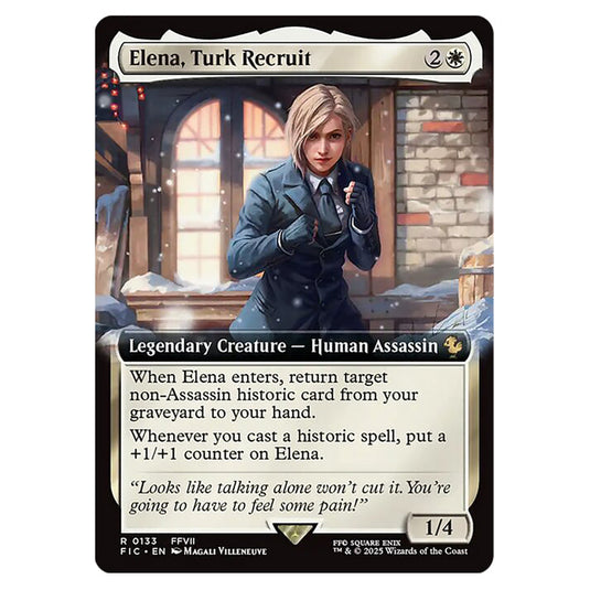 Elena, Turk Recruit 0133 card from the Magic The Gathering set Universes Beyond - Final Fantasy - Commander