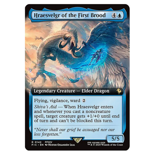 Hraesvelgr of the First Brood 0142 card from the Magic The Gathering set Universes Beyond - Final Fantasy - Commander