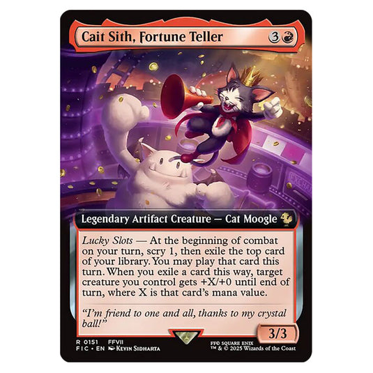 Cait Sith, Fortune Teller 0151 card from the Magic The Gathering set Universes Beyond - Final Fantasy - Commander