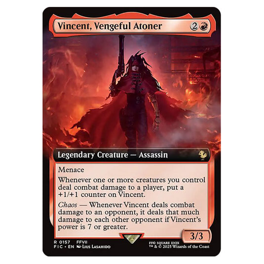 Vincent, Vengeful Atoner 0157 card from the Magic The Gathering set Universes Beyond - Final Fantasy - Commander