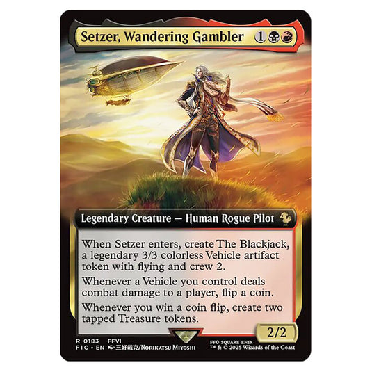Setzer, Wandering Gambler 0183 card from the Magic The Gathering set Universes Beyond - Final Fantasy - Commander