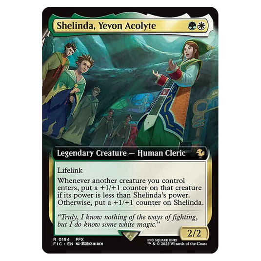 Shelinda, Yevon Acolyte 0184 card from the Magic The Gathering set Universes Beyond - Final Fantasy - Commander