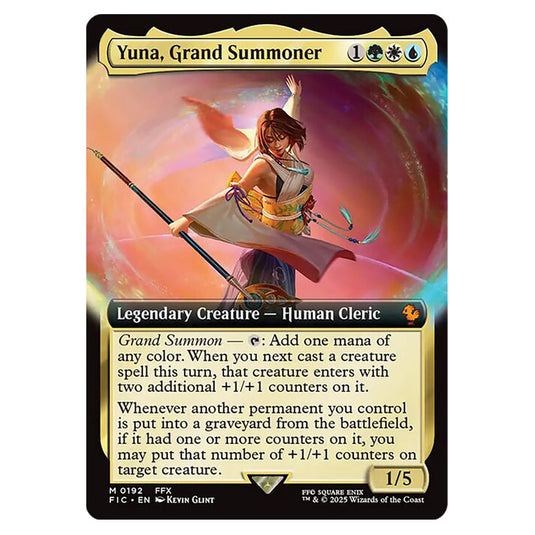 Yuna, Grand Summoner 0192 card from the Magic The Gathering set Universes Beyond - Final Fantasy - Commander
