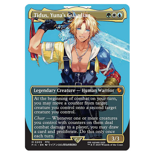Tidus, Yuna's Guardian 0205 card from the Magic The Gathering set Universes Beyond - Final Fantasy - Commander