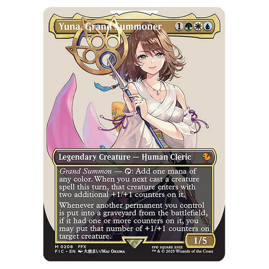 Yuna, Grand Summoner 0208 card from the Magic The Gathering set Universes Beyond - Final Fantasy - Commander