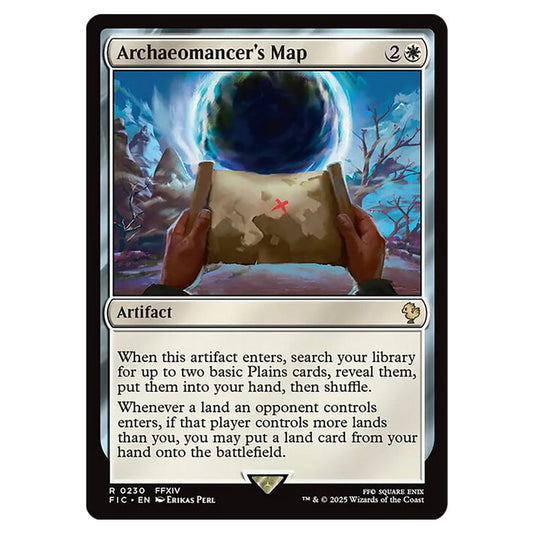 Archaeomancer's Map 0230 card from the Magic The Gathering set Universes Beyond - Final Fantasy - Commander
