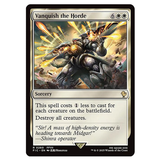 Vanquish the Horde 0260 card from the Magic The Gathering set Universes Beyond - Final Fantasy - Commander