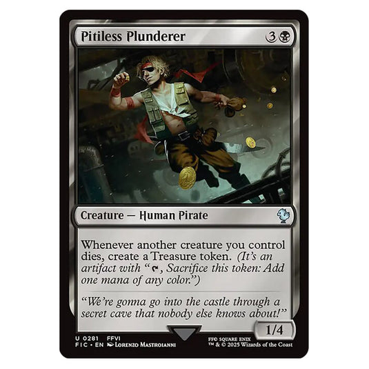 Pitiless Plunderer 0281 card from the Magic The Gathering set Universes Beyond - Final Fantasy - Commander