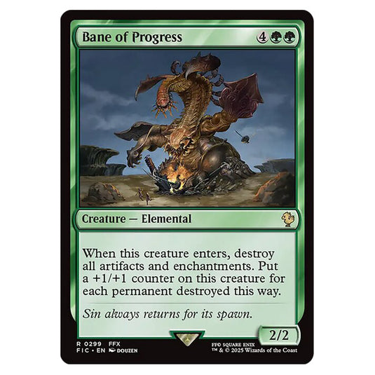 Bane of Progress 0299 card from the Magic The Gathering set Universes Beyond - Final Fantasy - Commander