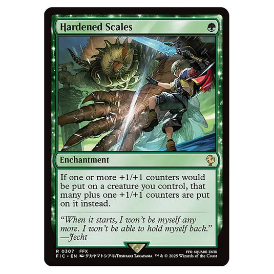 Hardened Scales 0307 card from the Magic The Gathering set Universes Beyond - Final Fantasy - Commander