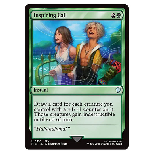 Inspiring Call 0310 card from the Magic The Gathering set Universes Beyond - Final Fantasy - Commander