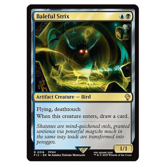 Baleful Strix 0318 card from the Magic The Gathering set Universes Beyond - Final Fantasy - Commander