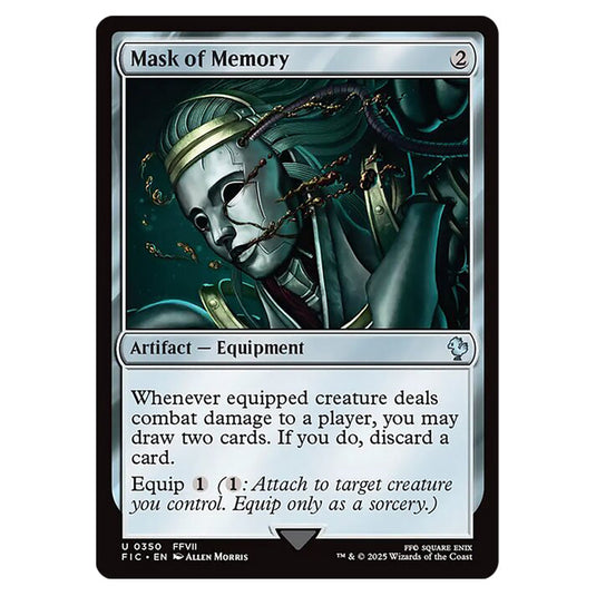 Mask of Memory 0350 card from the Magic The Gathering set Universes Beyond - Final Fantasy - Commander