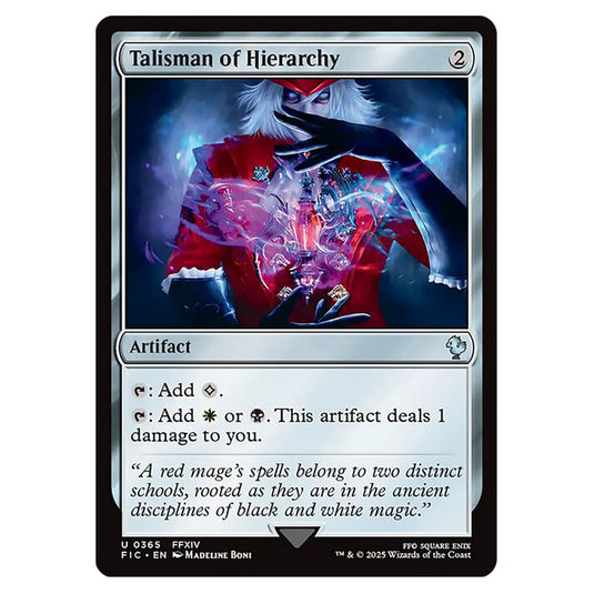 Talisman of Hierarchy 0365 card from the Magic The Gathering set Universes Beyond - Final Fantasy - Commander