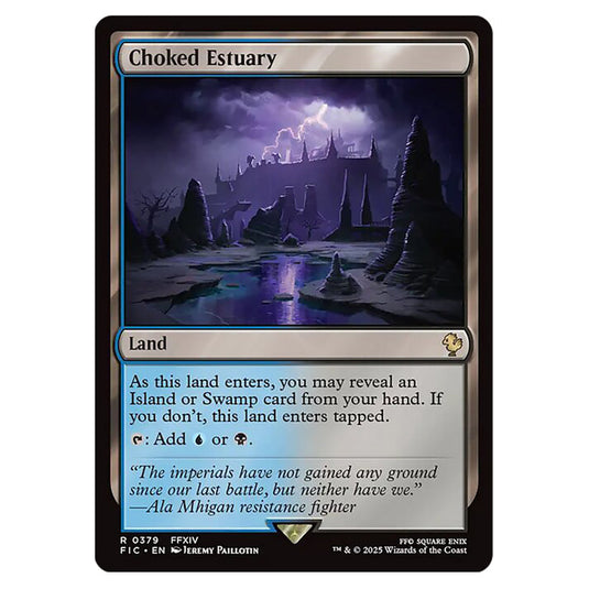 Choked Estuary 0379 card from the Magic The Gathering set Universes Beyond - Final Fantasy - Commander