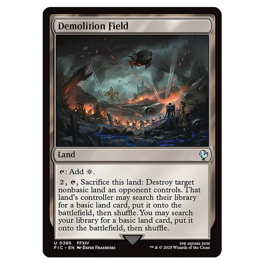 Demolition Field 0385 card from the Magic The Gathering set Universes Beyond - Final Fantasy - Commander
