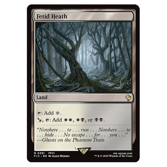 Fetid Heath 0391 card from the Magic The Gathering set Universes Beyond - Final Fantasy - Commander