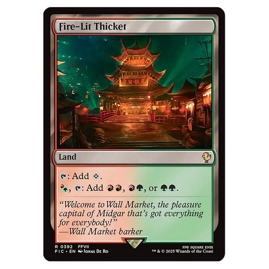 Fire-Lit Thicket 0392 card from the Magic The Gathering set Universes Beyond - Final Fantasy - Commander