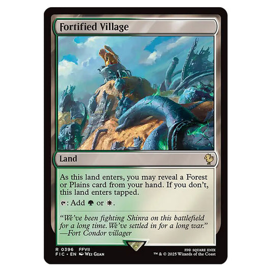Fortified Village 0396 card from the Magic The Gathering set Universes Beyond - Final Fantasy - Commander