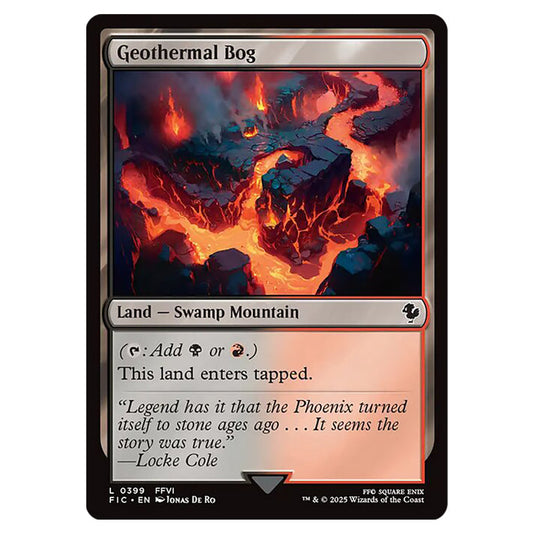 Geothermal Bog 0399 card from the Magic The Gathering set Universes Beyond - Final Fantasy - Commander