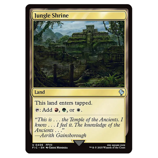 Jungle Shrine 0406 card from the Magic The Gathering set Universes Beyond - Final Fantasy - Commander