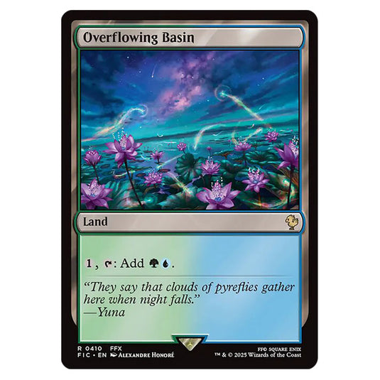 Overflowing Basin 0410 card from the Magic The Gathering set Universes Beyond - Final Fantasy - Commander
