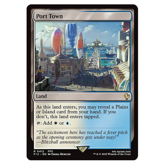 Port Town 0412 card from the Magic The Gathering set Universes Beyond - Final Fantasy - Commander