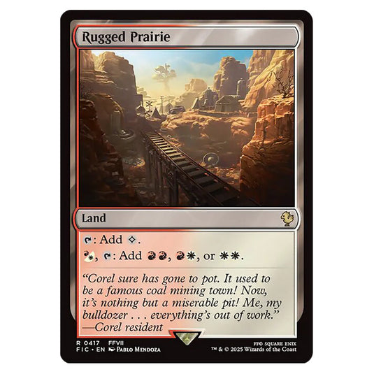 Rugged Prairie 0417 card from the Magic The Gathering set Universes Beyond - Final Fantasy - Commander