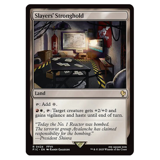 Slayers' Stronghold 0424 card from the Magic The Gathering set Universes Beyond - Final Fantasy - Commander
