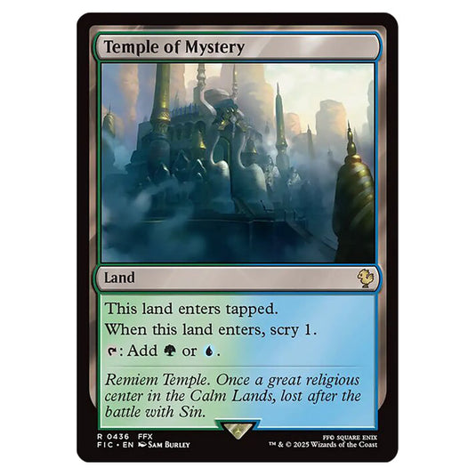 Temple of Mystery 0436 card from the Magic The Gathering set Universes Beyond - Final Fantasy - Commander