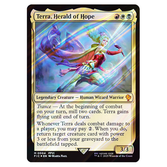 Terra, Herald of Hope 0004 card from the Magic The Gathering set Universes Beyond - Final Fantasy - Commander