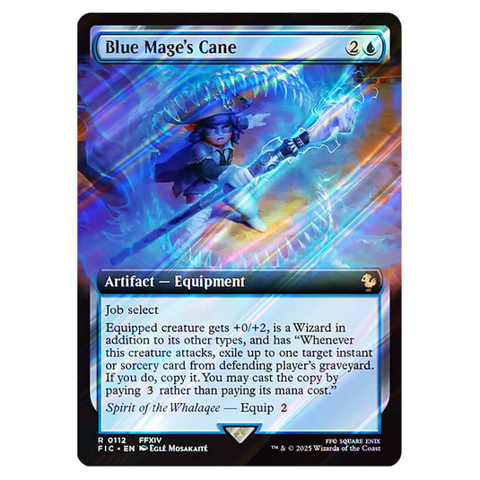 Blue Mage's Cane 0112 card from the Magic The Gathering set Universes Beyond - Final Fantasy - Commander