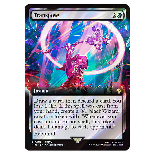 Transpose 0119 card from the Magic The Gathering set Universes Beyond - Final Fantasy - Commander