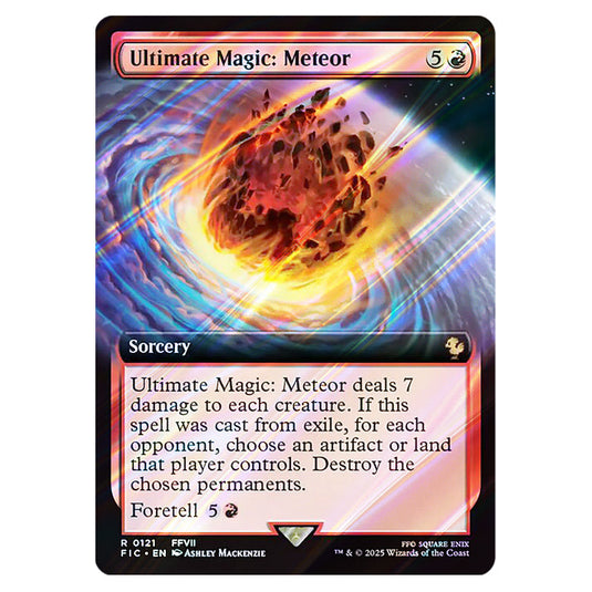Ultimate Magic: Meteor 0121 card from the Magic The Gathering set Universes Beyond - Final Fantasy - Commander
