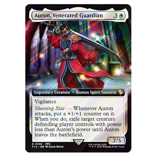 Auron, Venerated Guardian 0130 card from the Magic The Gathering set Universes Beyond - Final Fantasy - Commander