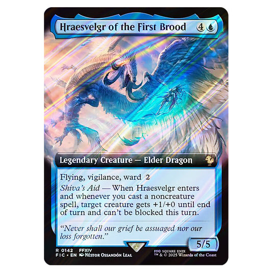 Hraesvelgr of the First Brood 0142 card from the Magic The Gathering set Universes Beyond - Final Fantasy - Commander