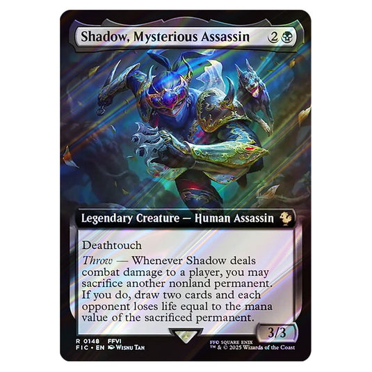 Shadow, Mysterious Assassin 0148 card from the Magic The Gathering set Universes Beyond - Final Fantasy - Commander