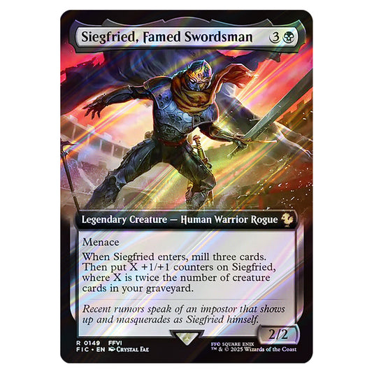 Siegfried, Famed Swordsman 0149 card from the Magic The Gathering set Universes Beyond - Final Fantasy - Commander