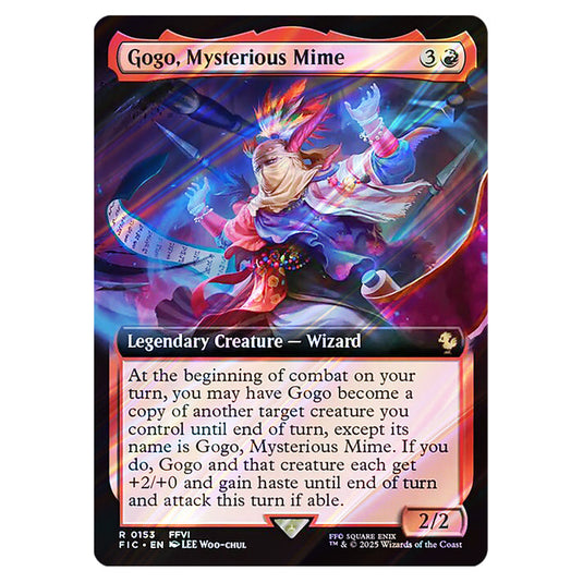 Gogo, Mysterious Mime 0153 card from the Magic The Gathering set Universes Beyond - Final Fantasy - Commander