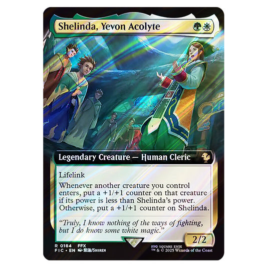 Shelinda, Yevon Acolyte 0184 card from the Magic The Gathering set Universes Beyond - Final Fantasy - Commander